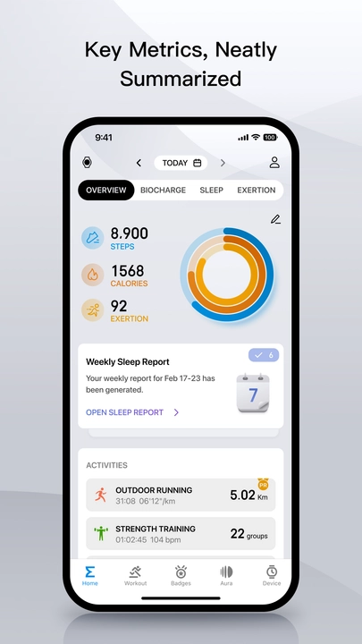 Скриншот приложения Amazfit
