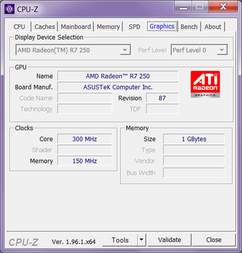 CPU-Z Графика