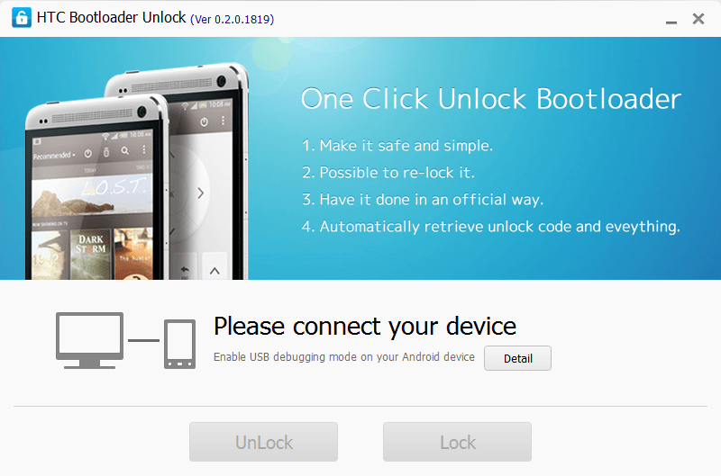 HTC Bootloader Unlock Подключение
