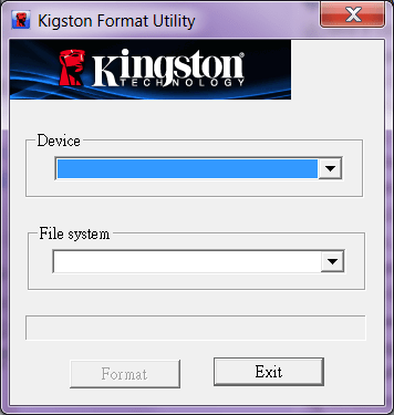 Kingston Format Utility Форматирование