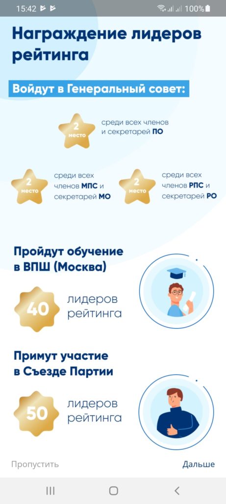 Вверх Единая Россия Награждение
