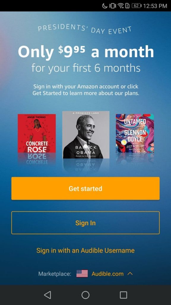 Audible Get Started
