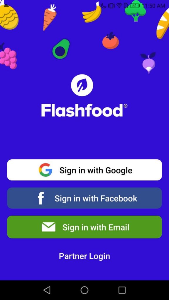 Flashfood Sign in