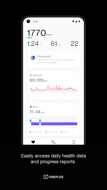 OnePlus Health Interface