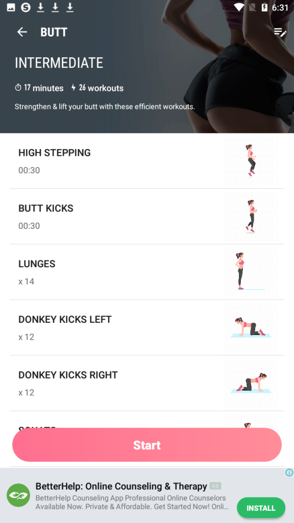 Women Workout Female Fitness Butt