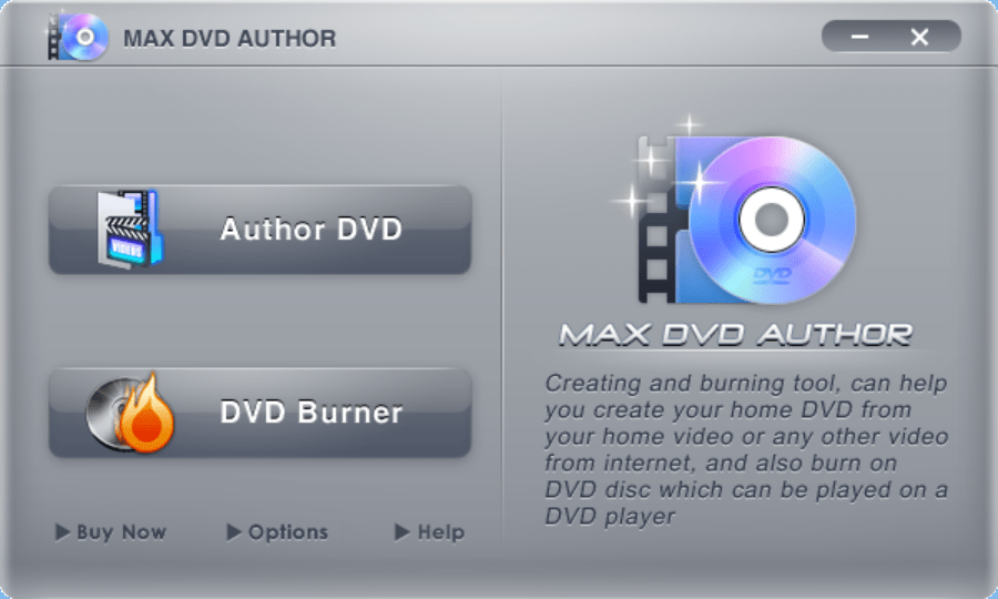 Max Movie Maker Author or burn DVD
