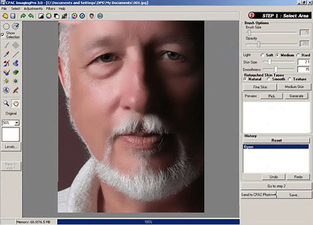 CPAC IMAGING PRO Editing tools