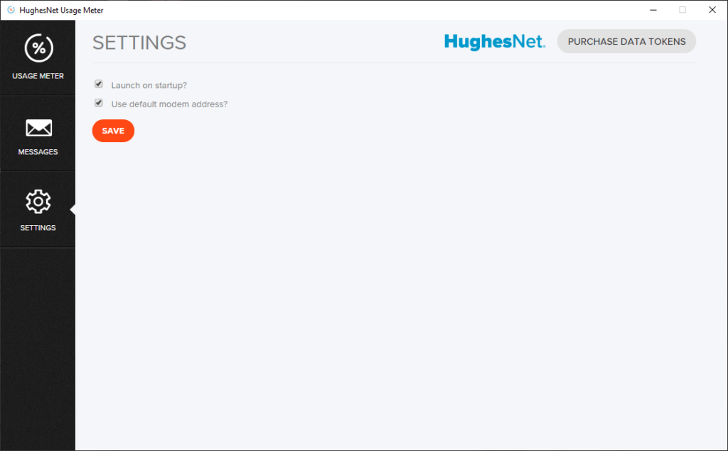 HughesNet Status Meter Settings