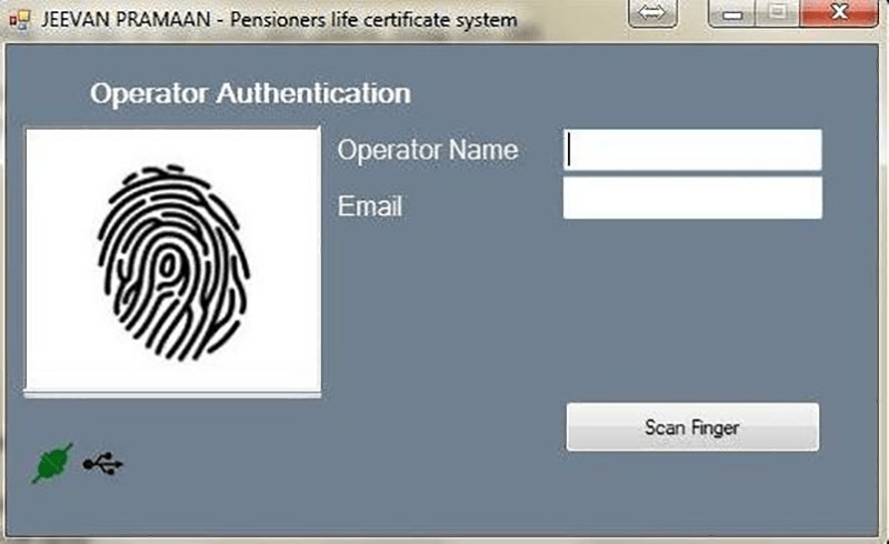 Jeevan Pramaan Fingerprint scanner