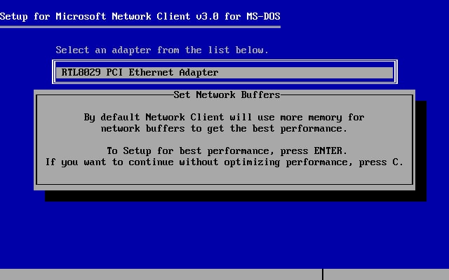 Network Client Buffer parameters