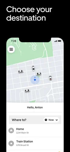 Uber Choose destination
