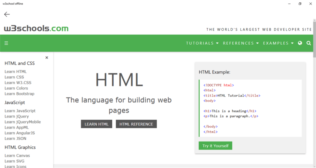 W3schools Learn HTML