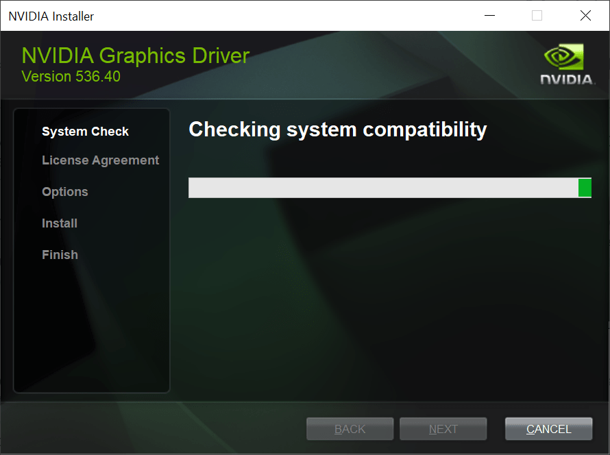 NVIDIA Graphics Driver Setup