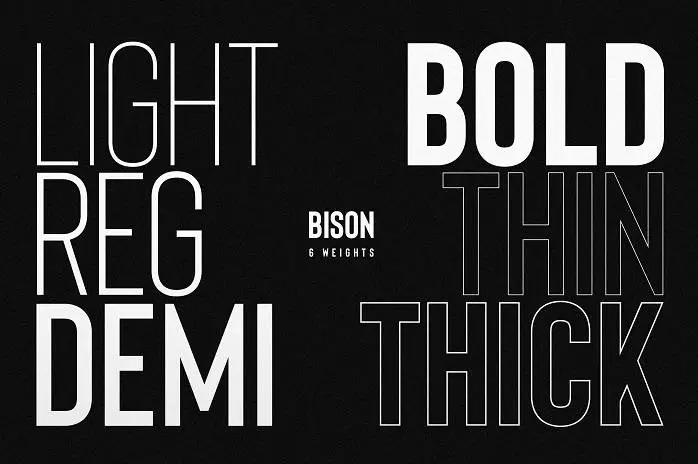 Bison Font Family Different weights