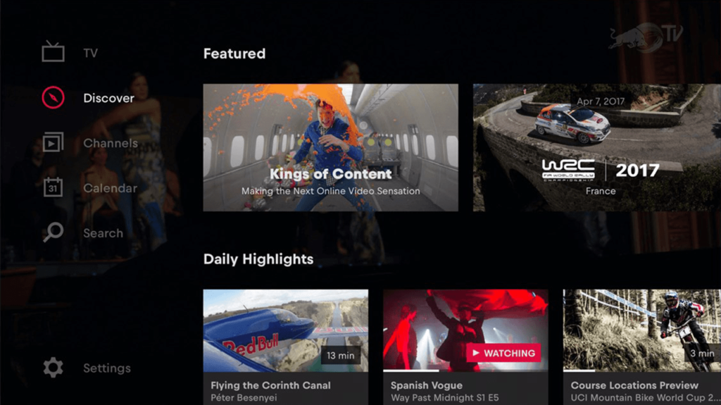 Red Bull TV Featured content