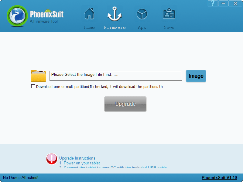 PhoenixSuit Firmware update