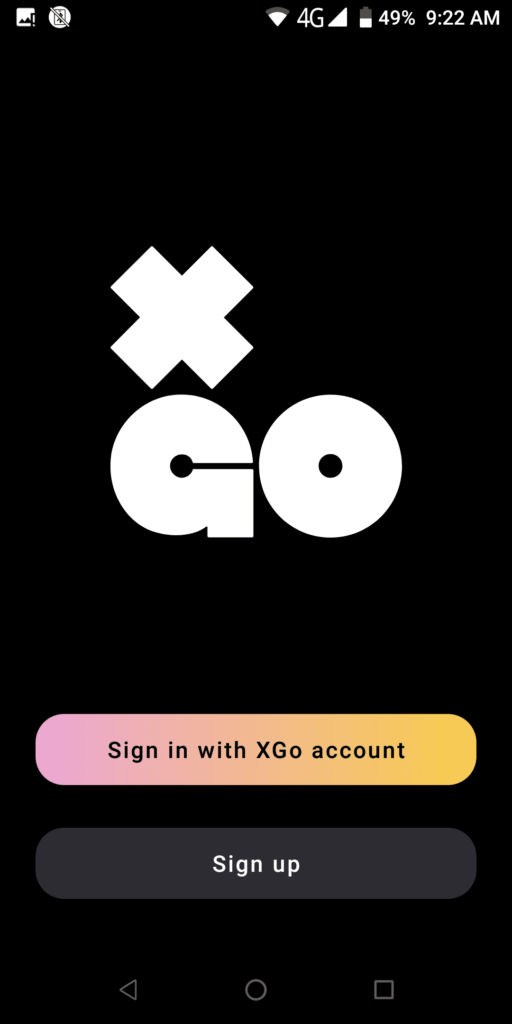 XGo Sign in