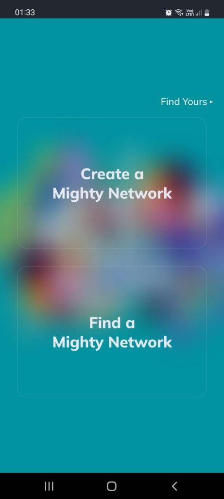 Mighty Networks Main page
