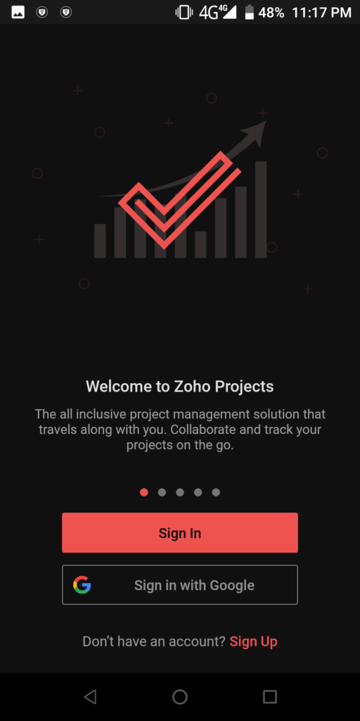 Zoho Projects Sign in