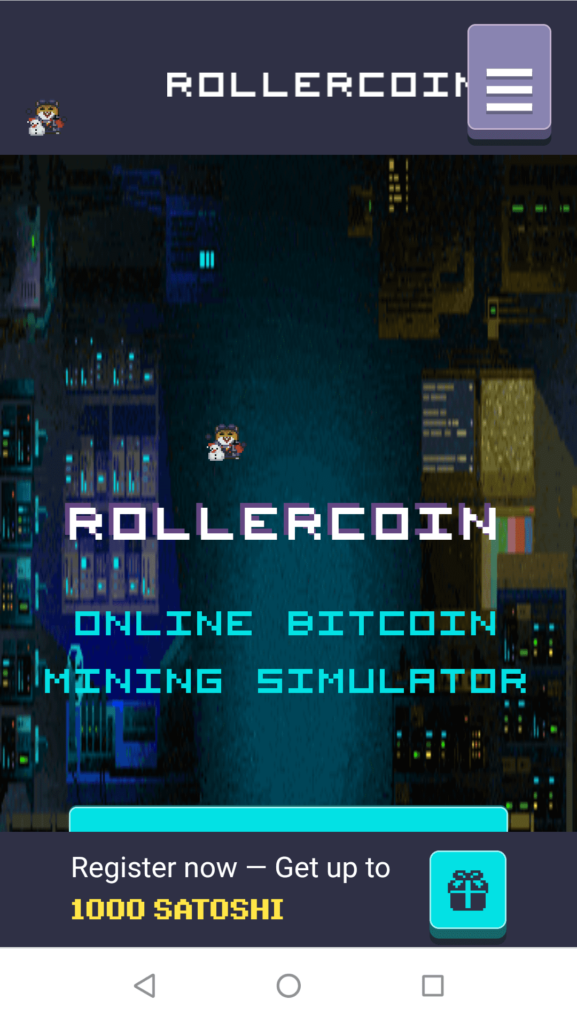 RollerCoin Main page